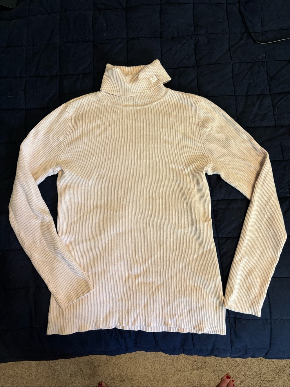 Ralph Lauren Cream Ribbed Turtleneck